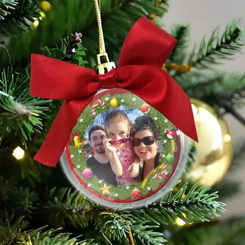 Bola de Natal Personalizada com Foto