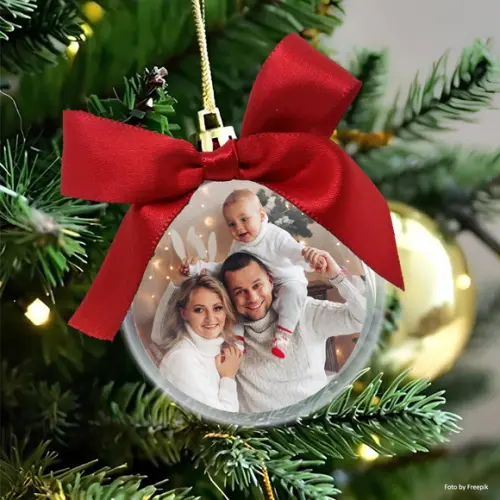 Bola de Natal Personalizada com Foto