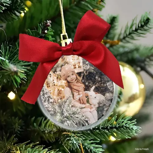 Bola de Natal Personalizada com Foto