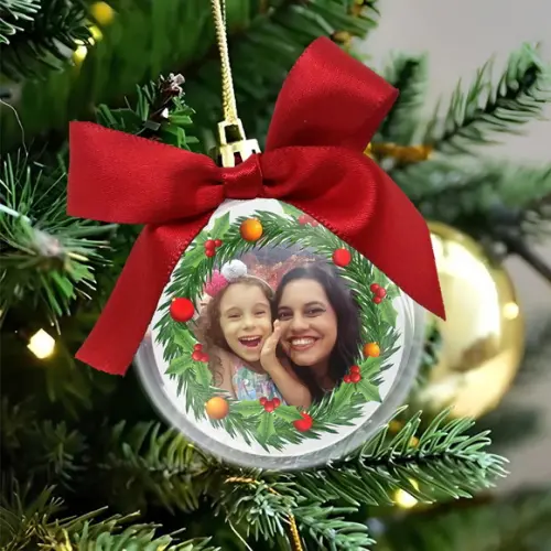 Bola de Natal Personalizada com Foto