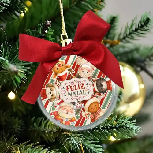 Bola de Natal Personalizada com Logo para Empresas
