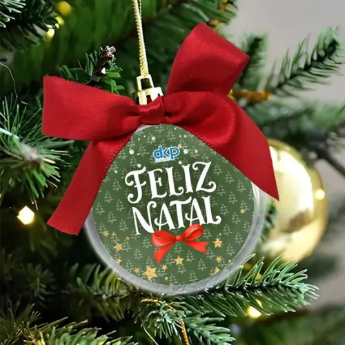 Bola de Natal Personalizada com Logo para Empresas