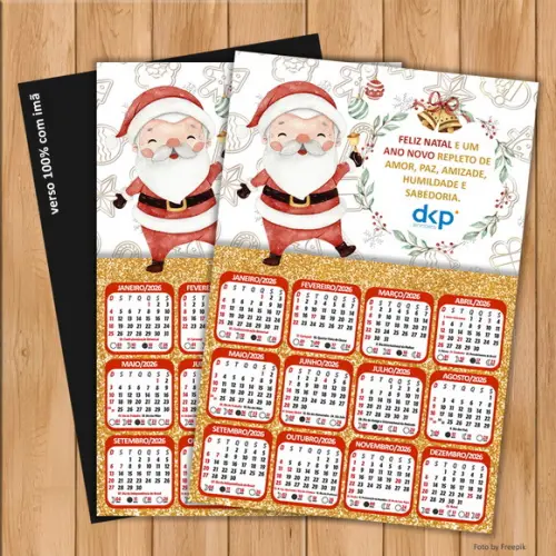 Calendário com Imã Personalizado Natal para Empresas 10x15cm