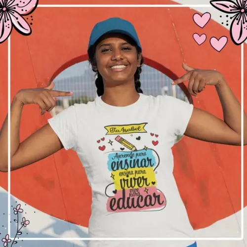 Camisa Dia dos Professores Aprende para Ensinar