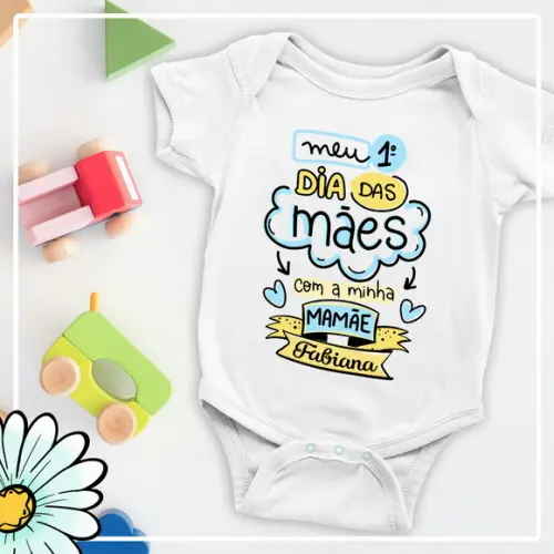 Camisa e Body Mãe e Filho - Dia das Mães