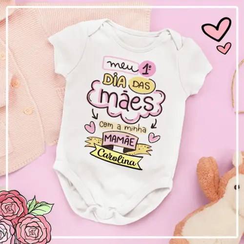 Camisa e Body Mãe e Filha - Dia das Mães