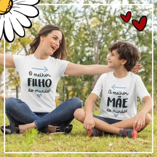 Camisa Mãe e Filho - Melhor Mãe/Filho do Mundo