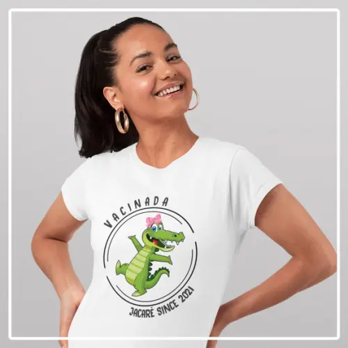 Camisa Vacinada - Jacaroa com lacinho