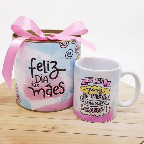 Caneca com Tubolata Dia das Mães - És Uma Grande Mãe e Avó