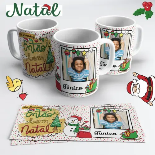 Caneca de Cerâmica Então É Natal