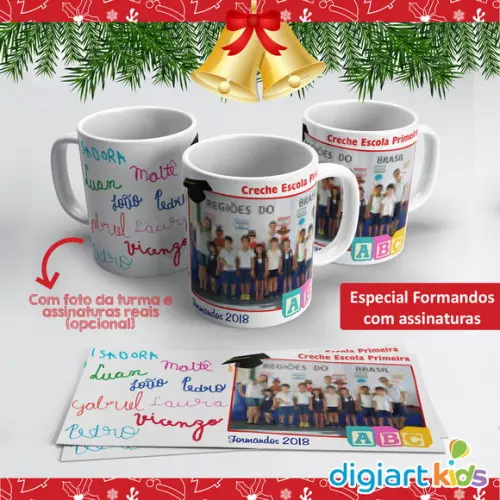 Caneca de Cerâmica Especial Formandos com Assinaturas