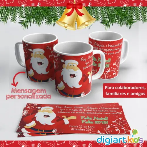Caneca de Cerâmica Natal do Papai Noel