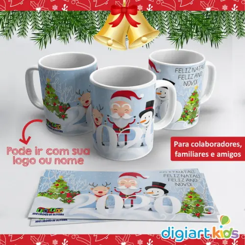 Caneca de Cerâmica Papai Noel 2020