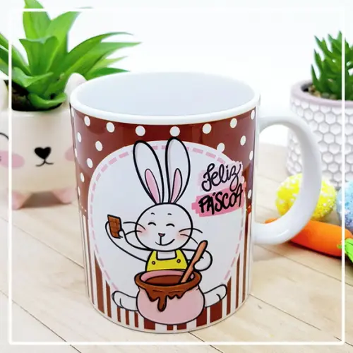 Caneca de Cerâmica Páscoa Coelhinho