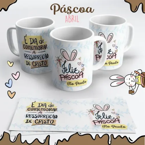 Caneca de Cerâmica Páscoa Ressurreição