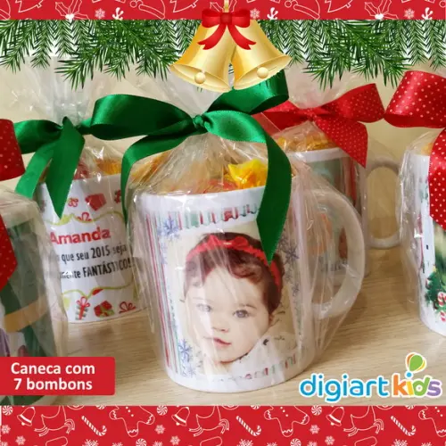 Caneca de Natal com Bombons
