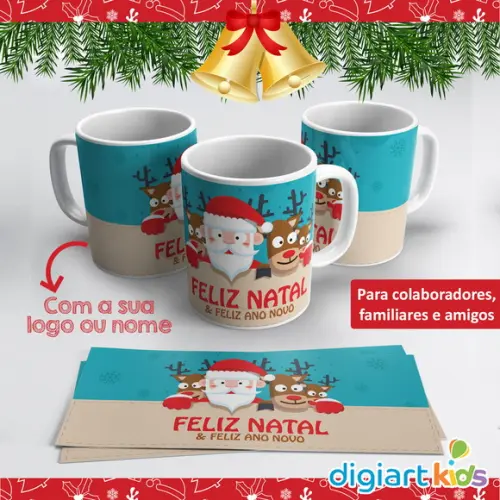 Caneca de Natal Papai Noel