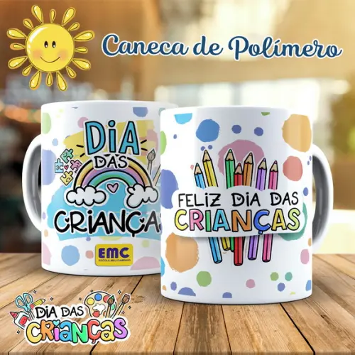 Caneca Dia das Crianças Lápis Colorido