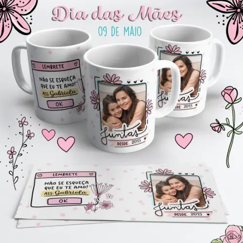 Caneca Dia das Mães com Foto - Eu Te Amo