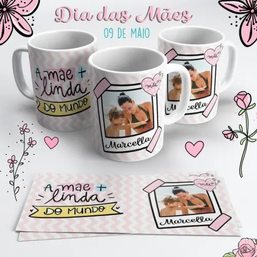 Caneca Dia das Mães com Foto - Mãe mais Linda