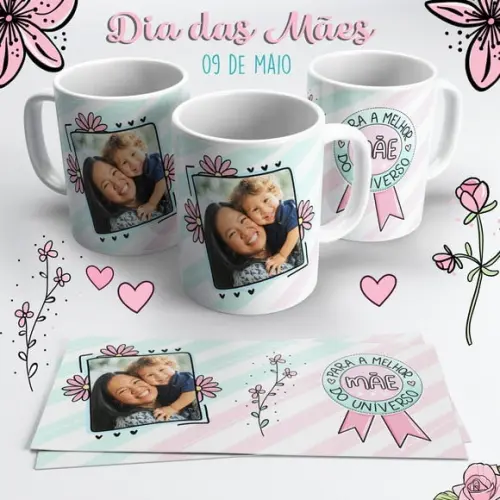 Caneca Dia das Mães com Foto - Melhor Mãe do Universo