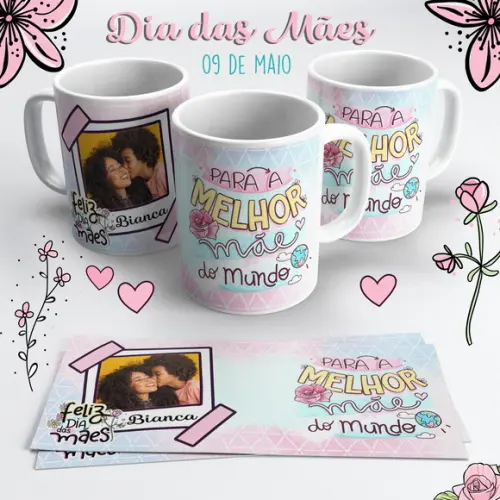 Caneca Dia das Mães com Foto - Para a Melhor Mãe