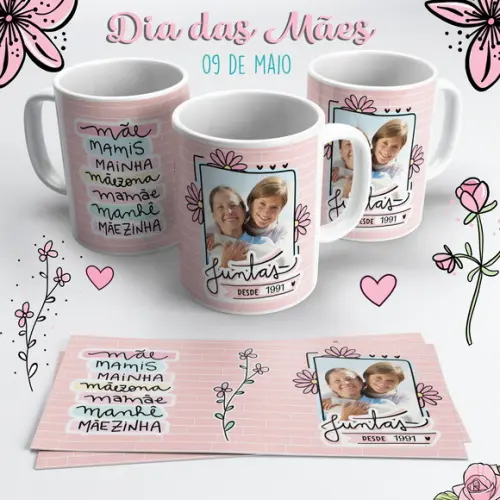 Caneca Dia das Mães com Foto - Muitas Formas de Dizer