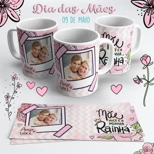 Caneca Dia das Mães com foto - Você é Minha Rainha