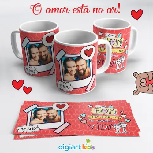 Caneca Dia dos Namorados com Foto Como é Bom ter Você
