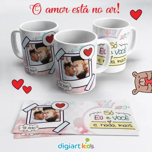 Caneca Dia dos Namorados com Foto Só eu e Você