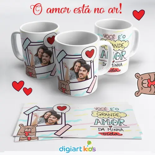 Caneca Dia dos Namorados com Foto Você é o Grande Amor