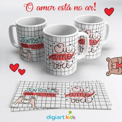 Caneca Dia dos Namorados Eu Amo Você