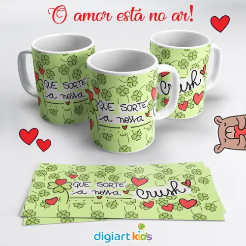 Caneca Dia dos Namorados Que Sorte a Nossa
