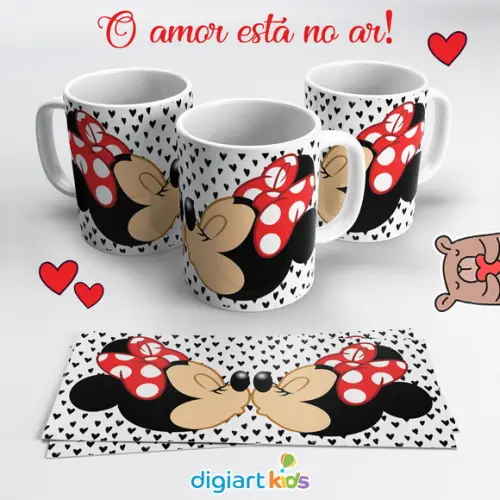 Caneca Dia dos Namorados Minnie e Minnie