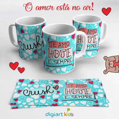 Caneca Dia dos Namorados Te Amo Hoje e Sempre