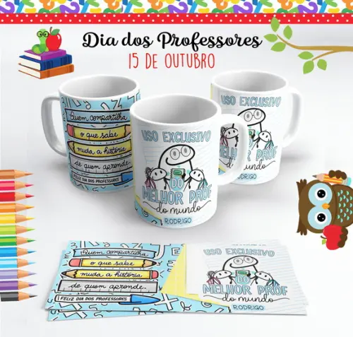 Caneca Dia dos Professores Flork Uso Exclusivo Professor