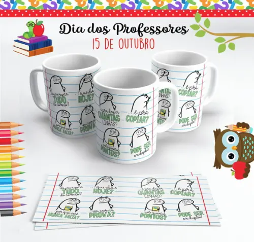 Caneca Dia dos Professores Florks