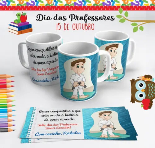 Caneca Dia dos Professores Judô Menino