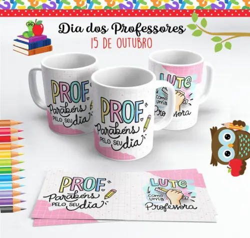 Caneca Dia dos Professores Lute Como Uma Professora