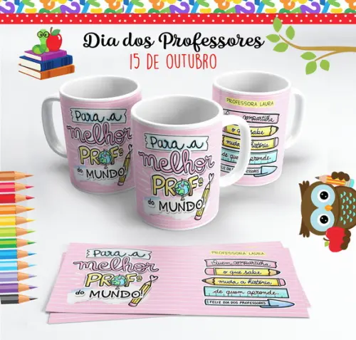 Caneca Dia dos Professores Melhor Professora do Mundo