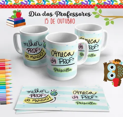 Caneca Dia dos Professores Melhor Professora do Mundo