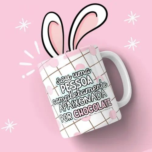 Caneca Personalizada Páscoa Apaixonada Por Chocolate