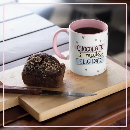 Caneca Personalizada Páscoa Chocolate É Muita Felicidade
