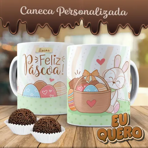 Caneca Personalizada Páscoa Cute