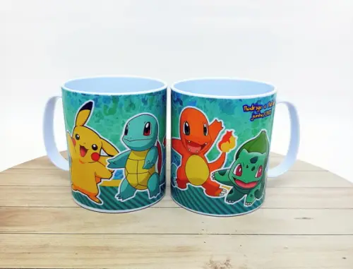 Caneca Pokemon Personagens - Prazo Reduzido