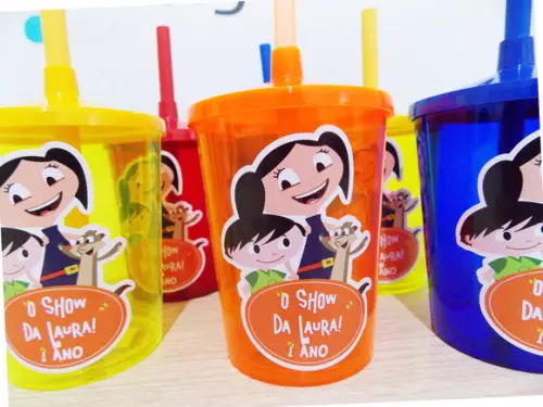 Copo com Canudo Personalizado Show da Luna