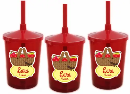 Copo com Canudo Picnic