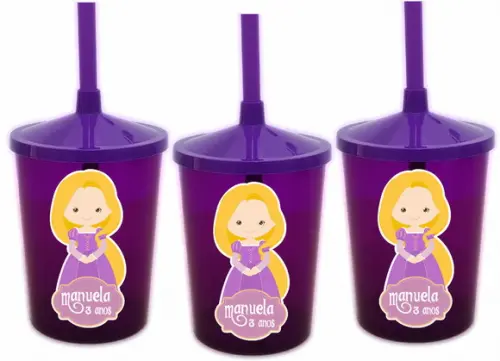 Copo com Canudo Shake Twister Enrolados