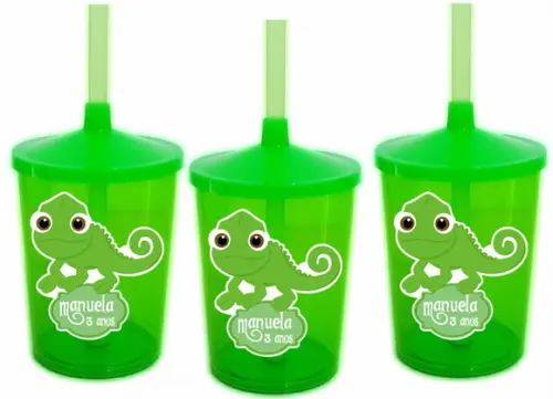 Copo com Canudo Shake Twister Enrolados