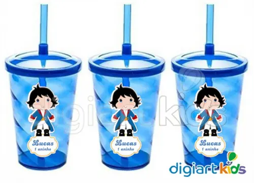 Copo com Canudo Shake Twister Pequeno Príncipe